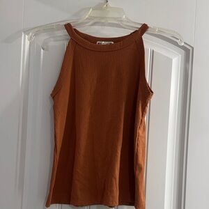 Love, Glam Girl Ribbed Orange Tank Top      Girls Size - M